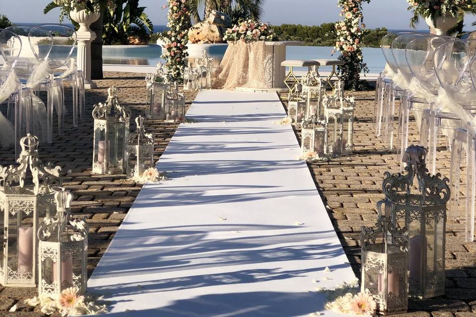 Ceremony by the pool