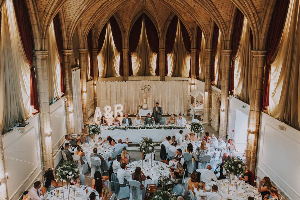Enjoy your wedding breakfast in The Great Hall