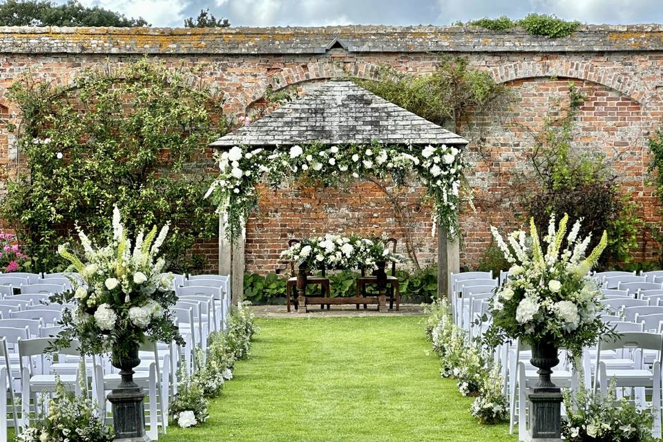 Outdoor wedding ceremony