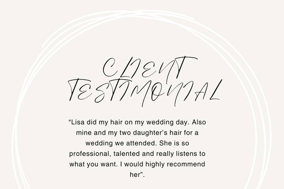 Client testimonial