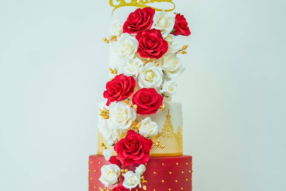 5 Tier Wedding cake