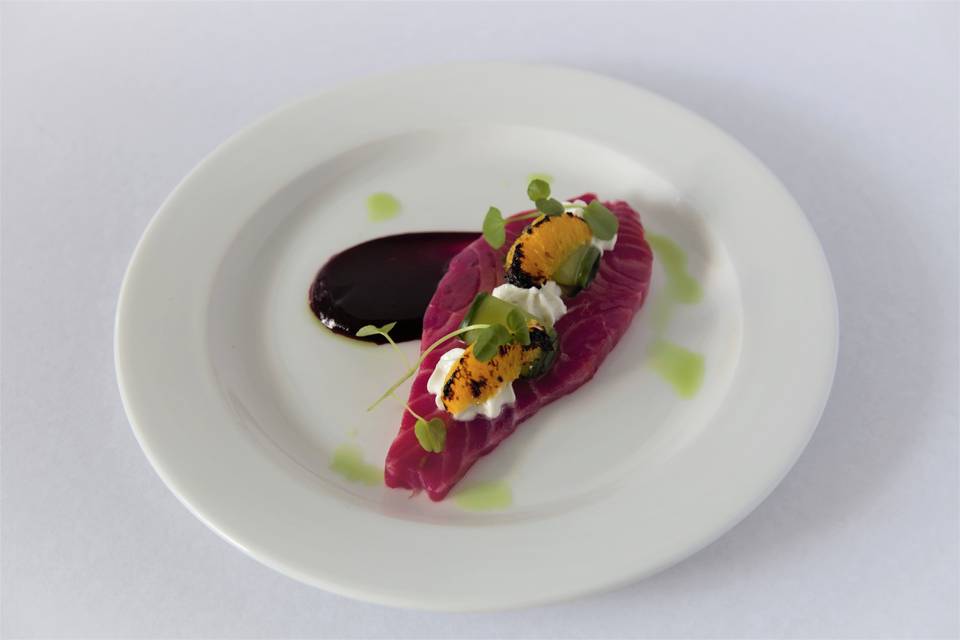 Gin cured salmon