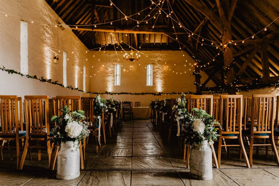 Ceremony in the barn