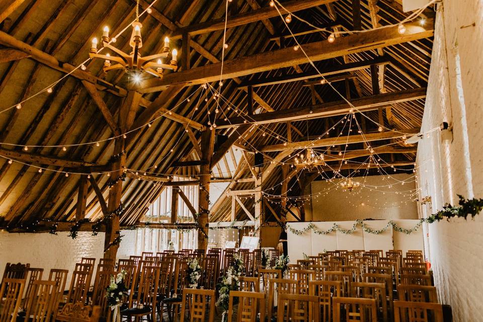 Ceremony in the barn