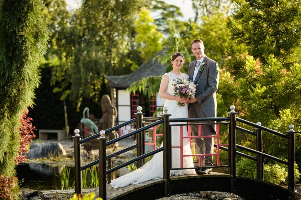 Wedding photos on the grounds