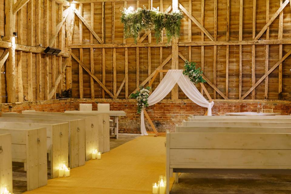 Your ceremony in The Oak Barn