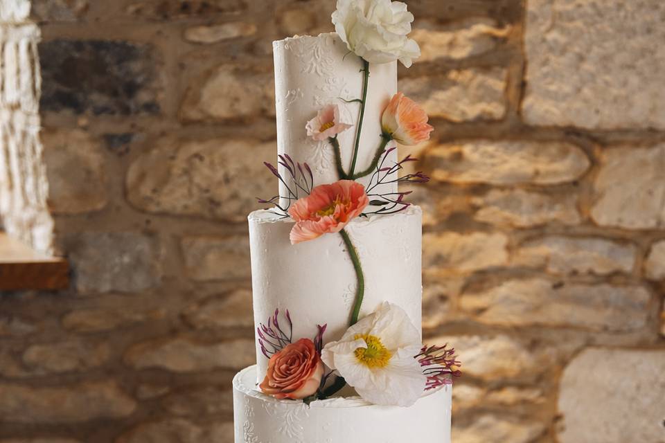 Caswell House Floral Cake