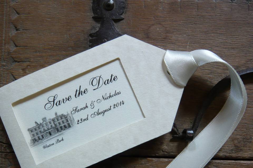 Save the Date luggage tag