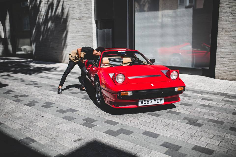 Striking Ferrari in London