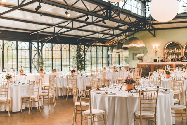 Top table set up in Orangery