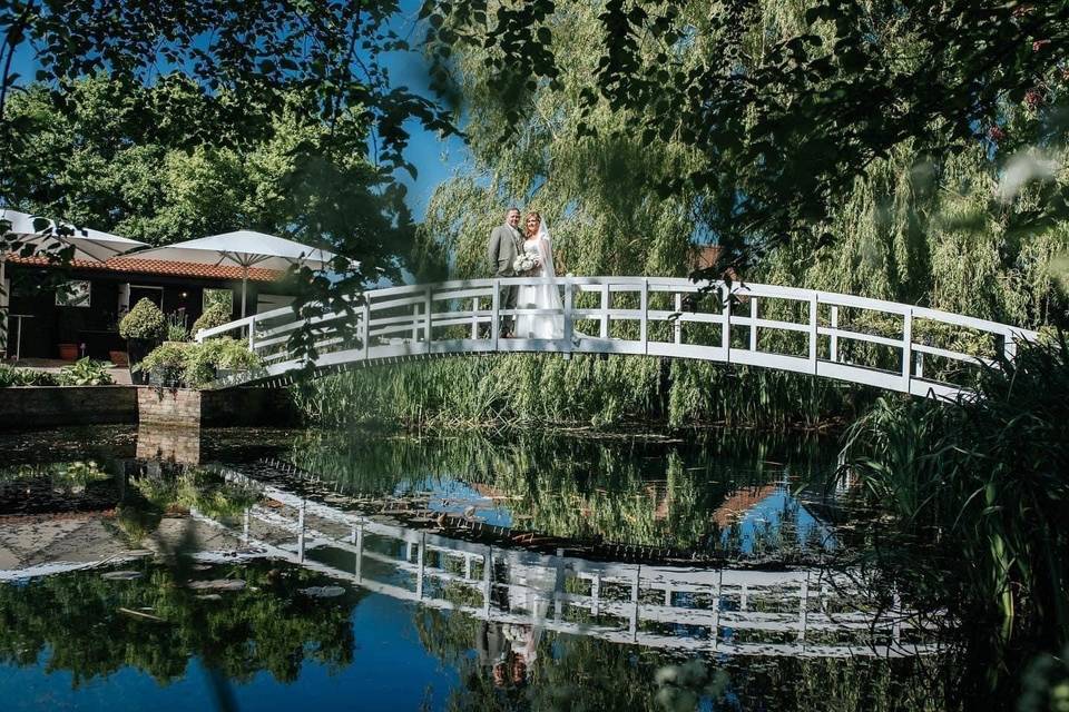 Couple on bridge