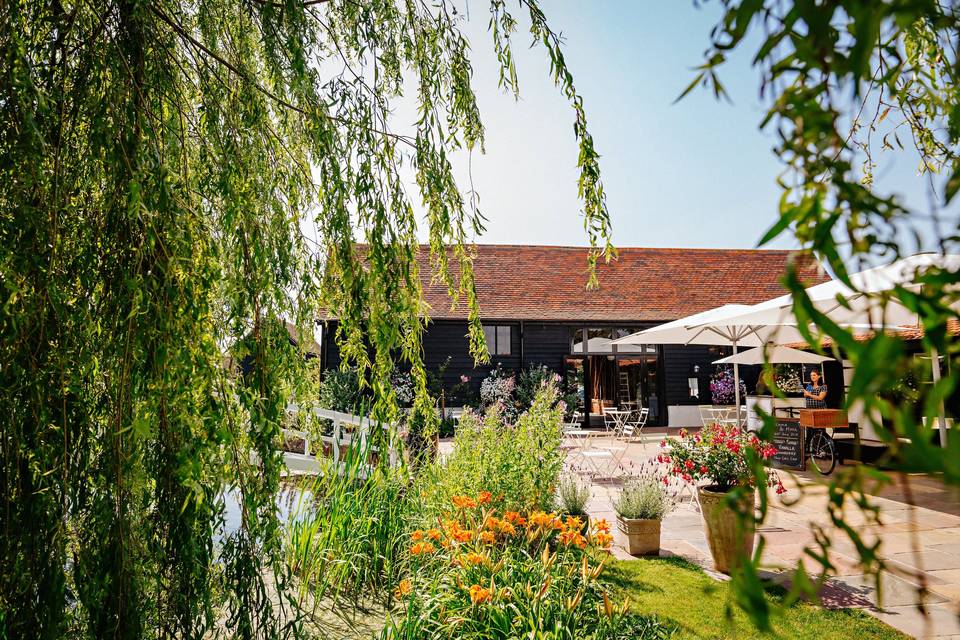 Our patio where reception drinks take place