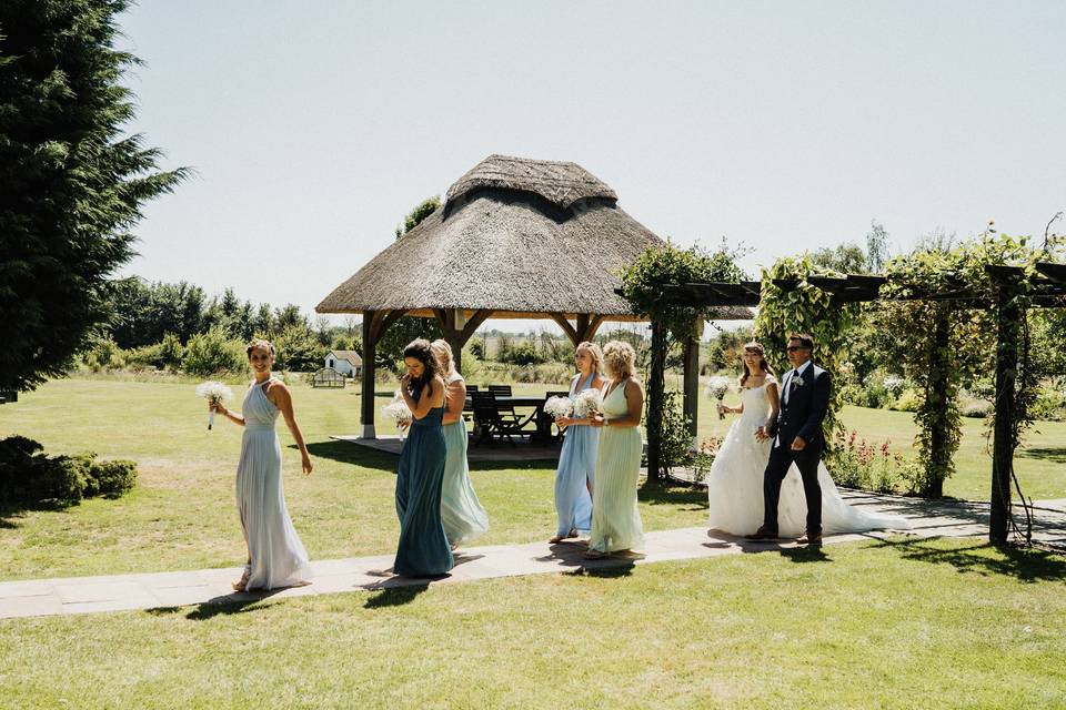 Outdoor wedding ceremony