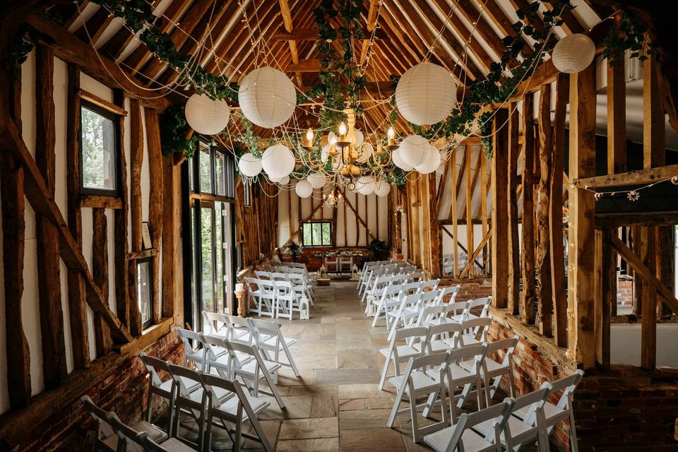 Barn ceremony space