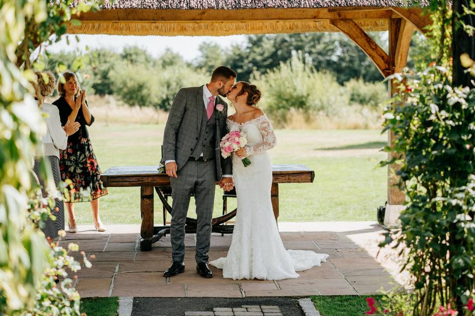 Outdoor wedding ceremony