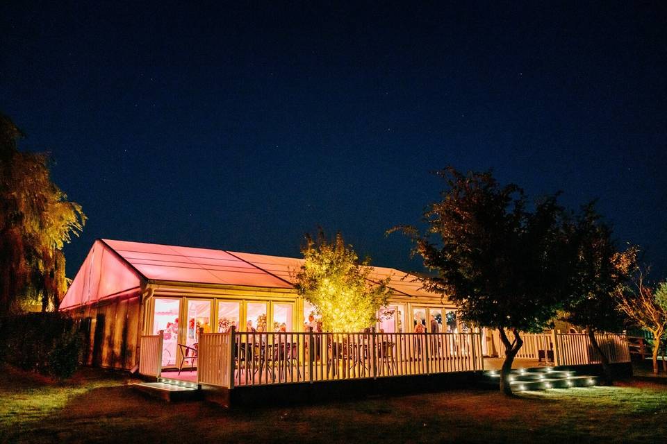 Marquee at night