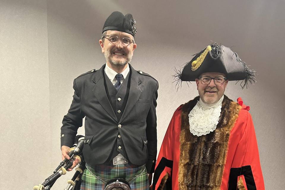 Piper with Bristol Lord Mayor