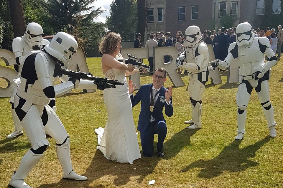 Don't shoot the groom!