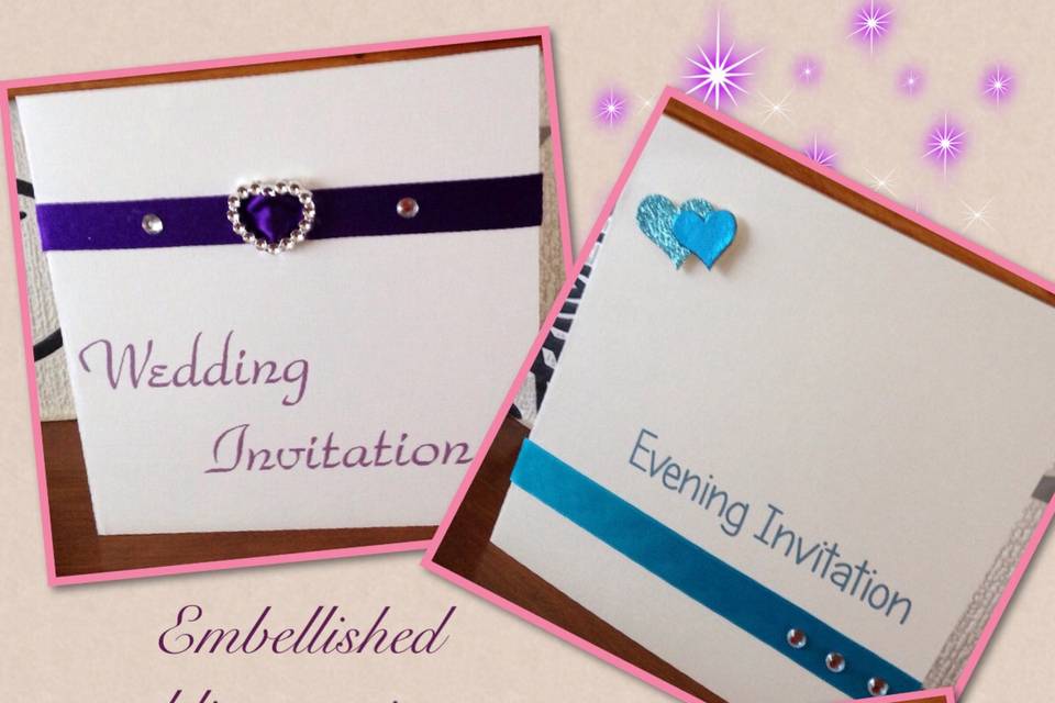 Embellished invitations
