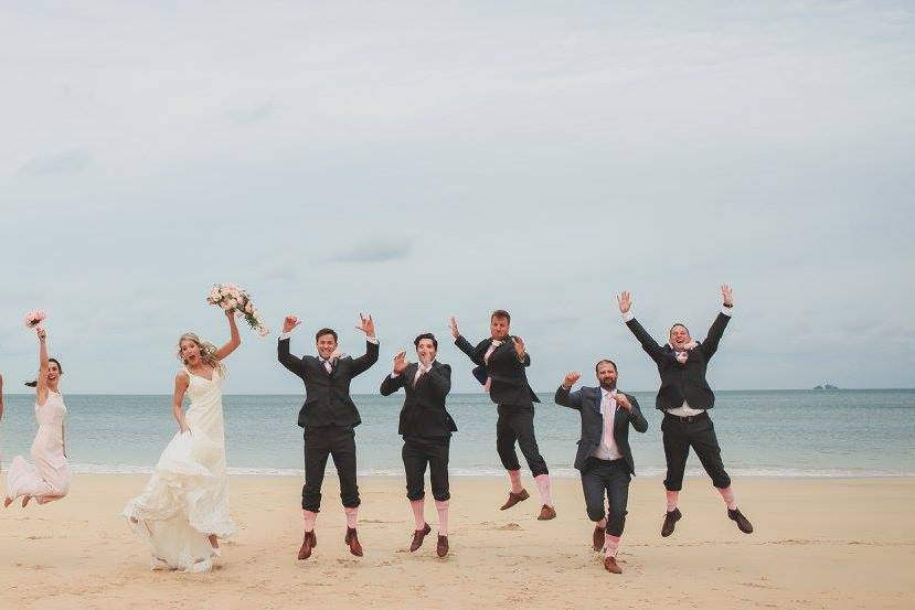 Beach wedding at Carbis