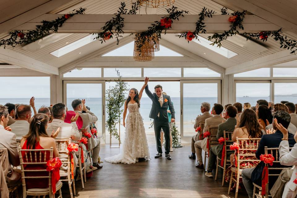 Wedding Hut Inside Ceremony