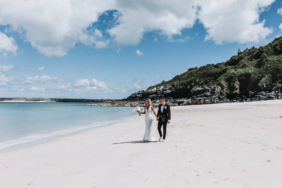 Newly wed beach photos
