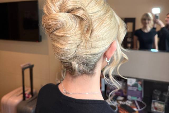 Pleated up-do