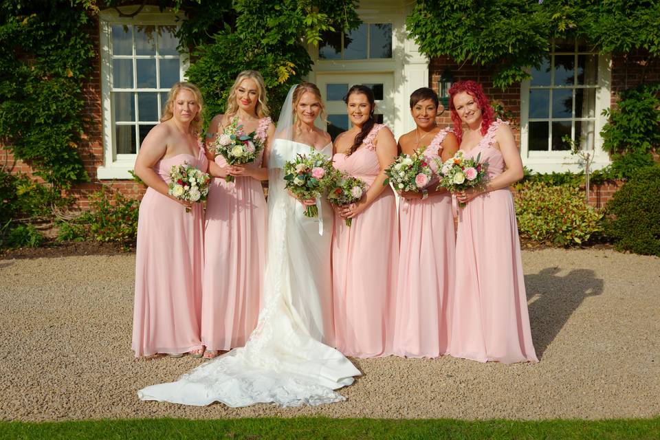 Bride and Bridesmaids