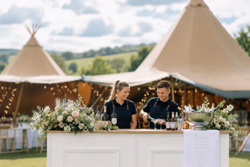 Tipi Welcome drinks reception