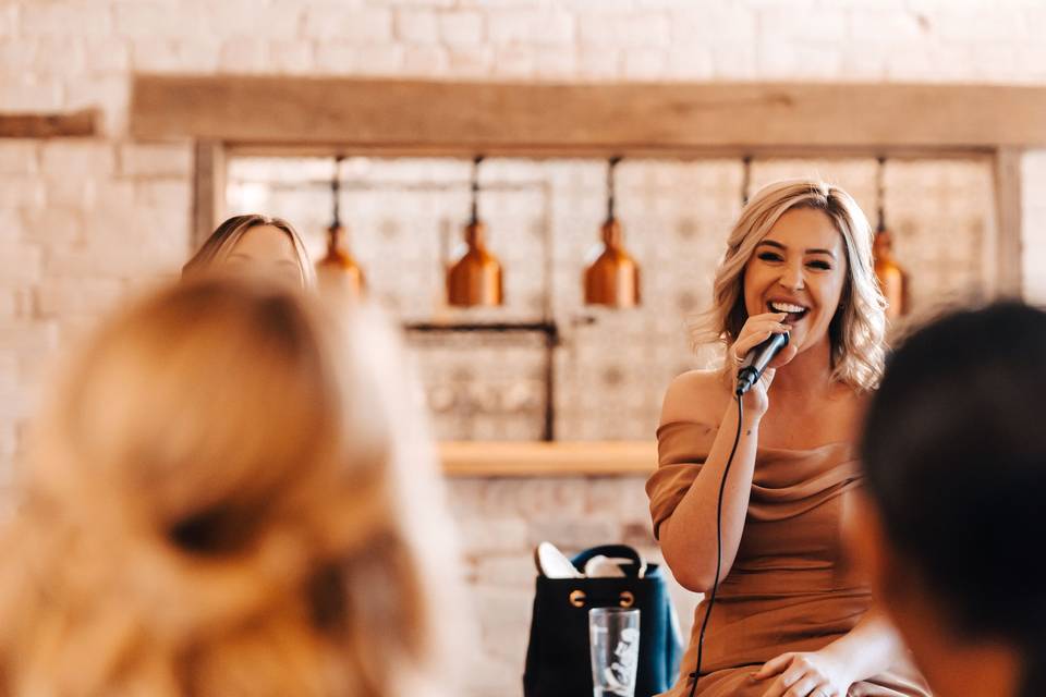 Singing during reception drinks