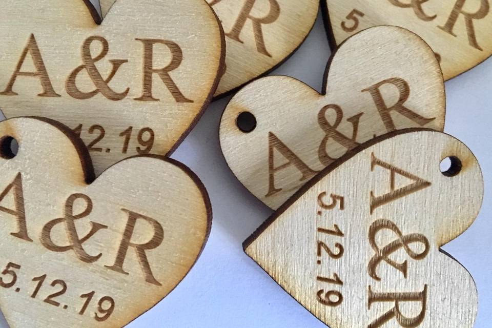 Personalised Wooden Hearts