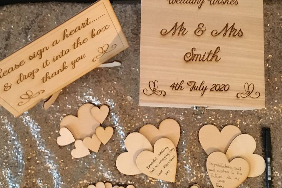 Rustic Wooden Guestbook Set