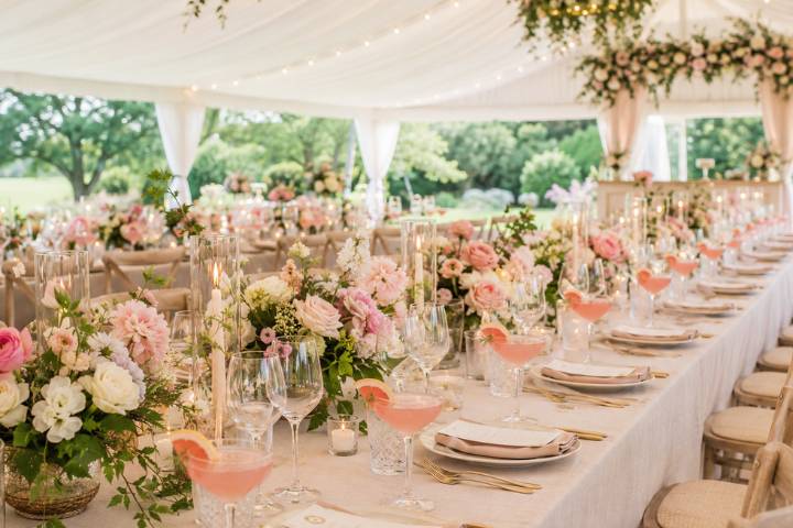 Marquee summer wedding