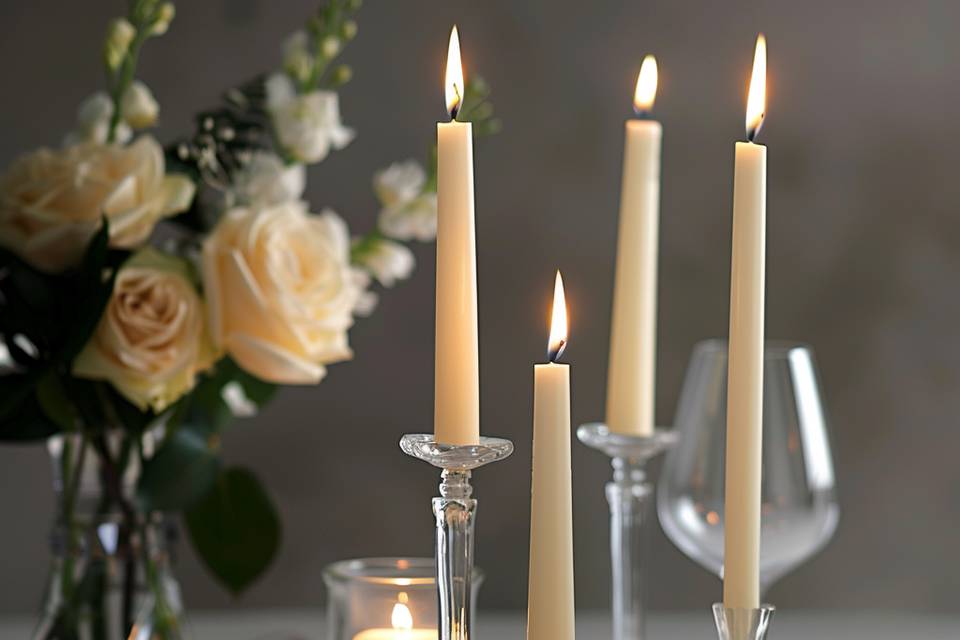 Ivory dinner candle pack