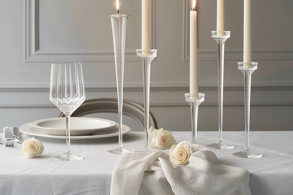 White dinner candle pack