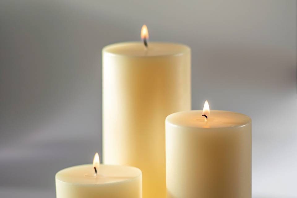 3 pack of pillar candles