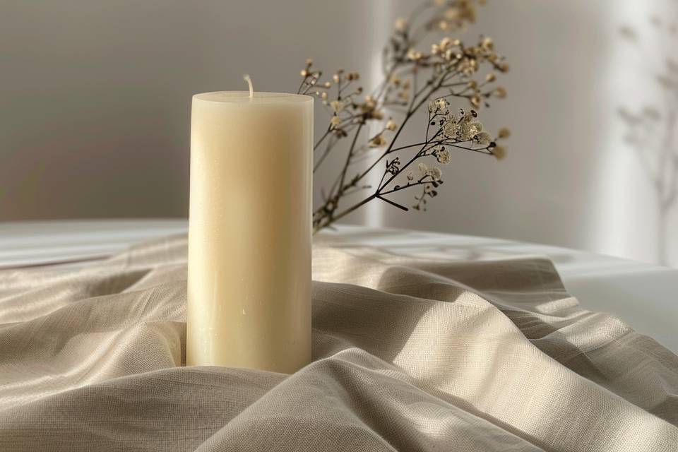 1 medium pillar candle