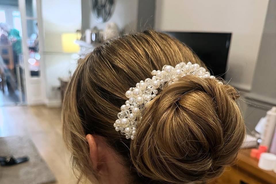 Beautiful elegant bun style