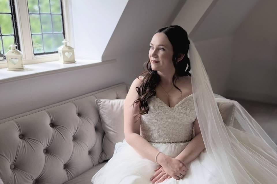 Seated bride