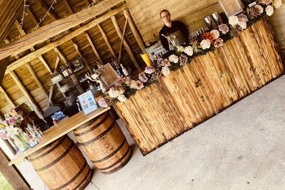 Wedding barn set up