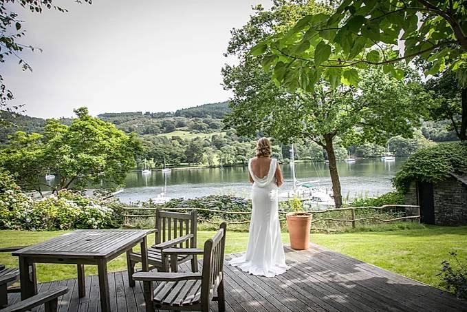 Looking out upon the lake