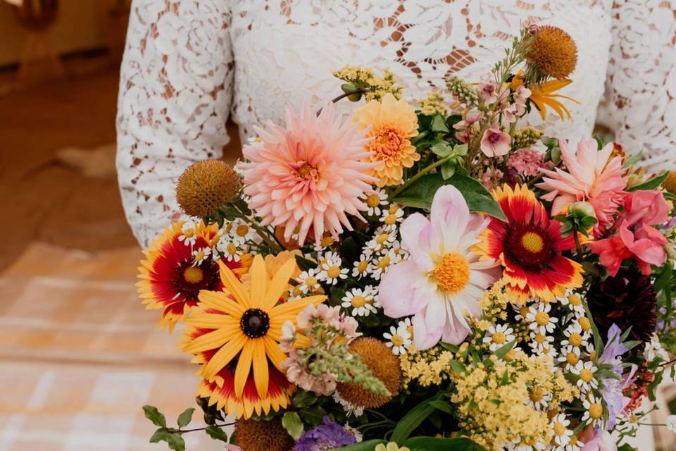 Bright British flowers