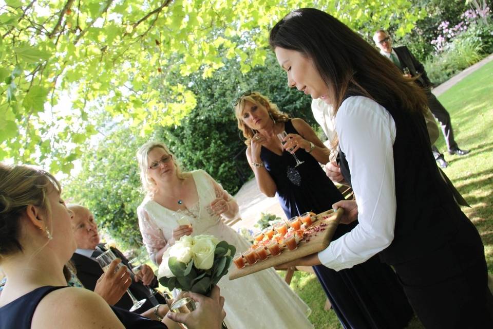 Serving canapes