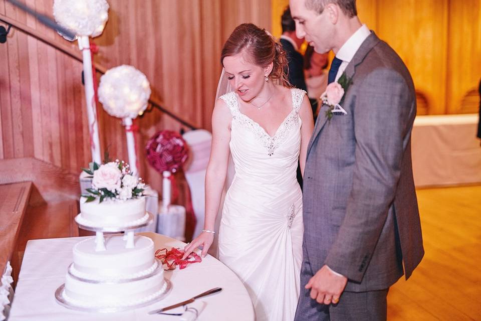 Admiring the Wedding Cake