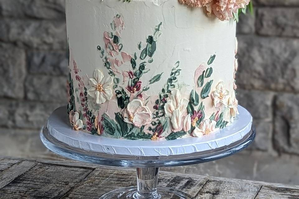 Custom floral cake