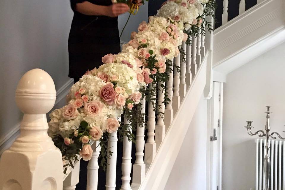 Banister flowers