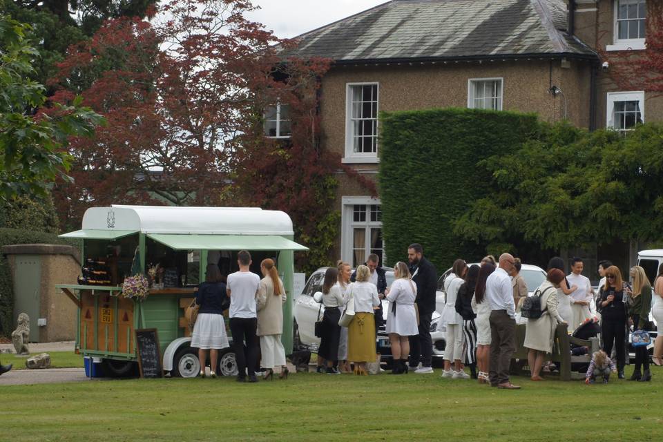 Garden wedding bar