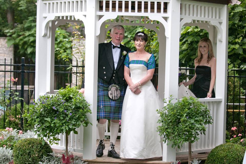 Couple in a gazebo