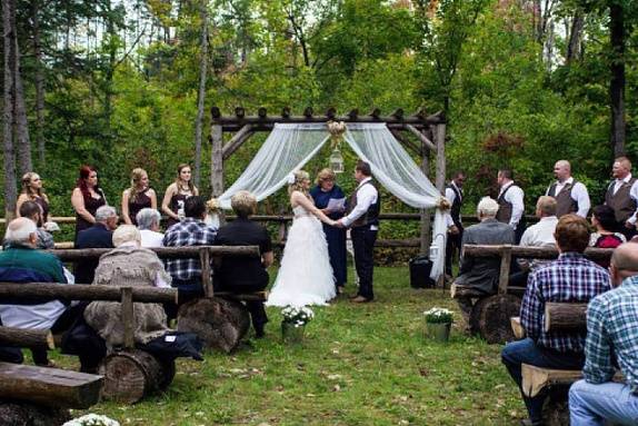 Watching the wedding ceremony