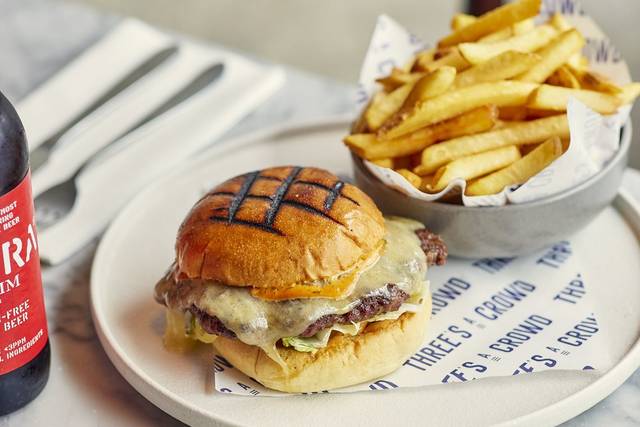 Yorkshire burger and fries